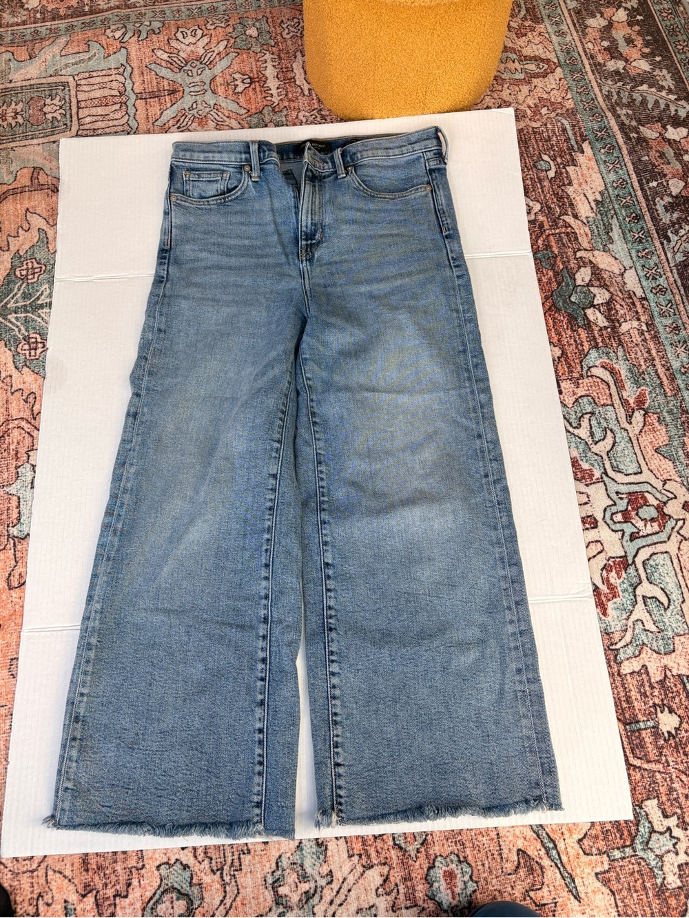 Banana Republic Mid Rise Wide Leg Cropped Jeans